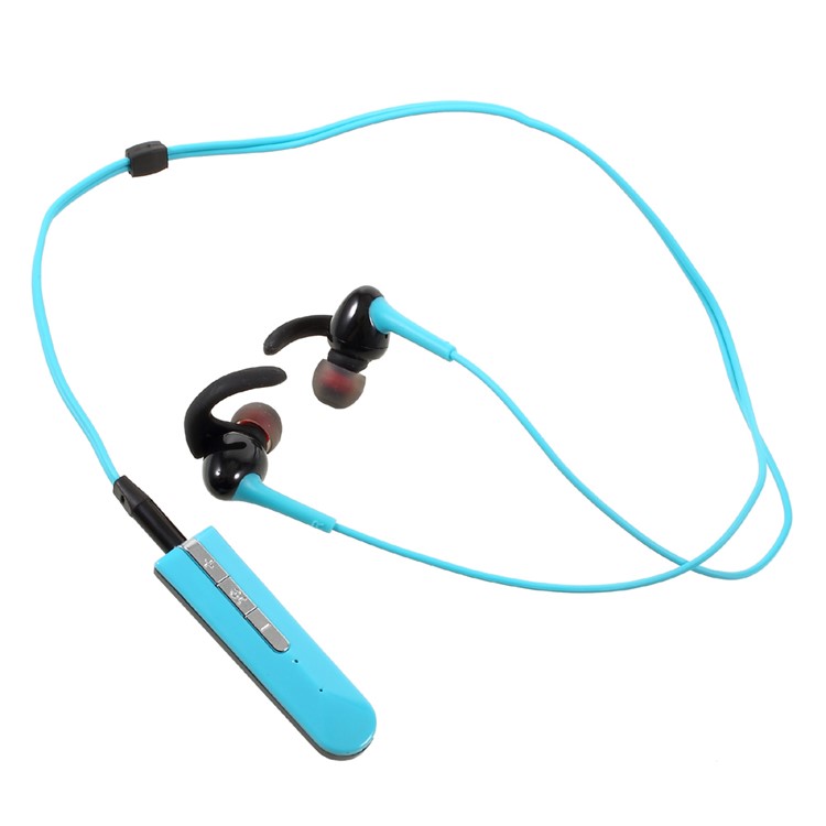 AMW-10 2-in-1 Wired / Wireless Bluetooth In-Ear Sports Headset Earphone with Mic - Blue-1