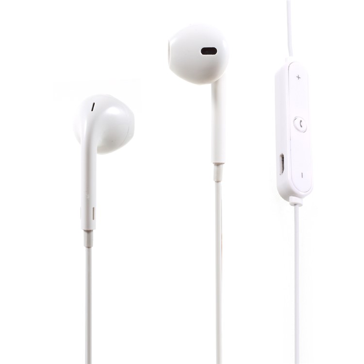 AMW-7s In-ear Bluetooth Headphone Headset with Microphone for iPhone Samsung etc - White-1