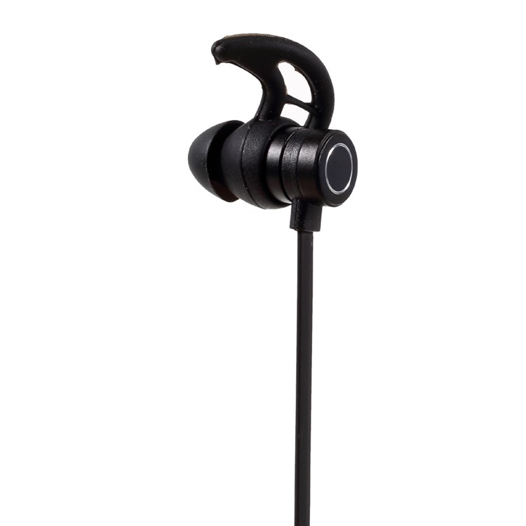 AMW-810S Magnetic Bluetooth In-ear Sports Headphone Support Hands-free Phone Calls with Ear Fins - Black-4