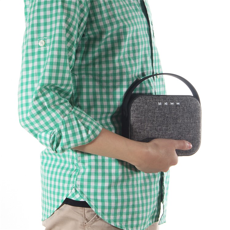 Bluetooth V4.0 Speaker with Handle Support Hands-free Call/U Disk/TF Card/AUX-in/FM - Black-6