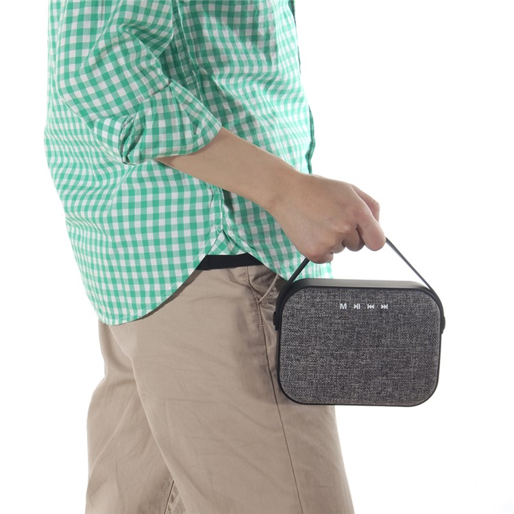 Bluetooth V4.0 Speaker with Handle Support Hands-free Call/U Disk/TF Card/AUX-in/FM - Black-7