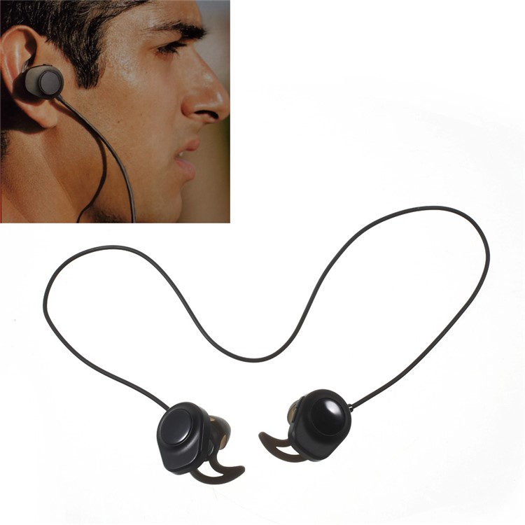 AMW-20 Stereo Bluetooth 4.2 Headset Ear Hook Sports Earphone with Mic for Samsung S8, Huawei P10 - Black-1
