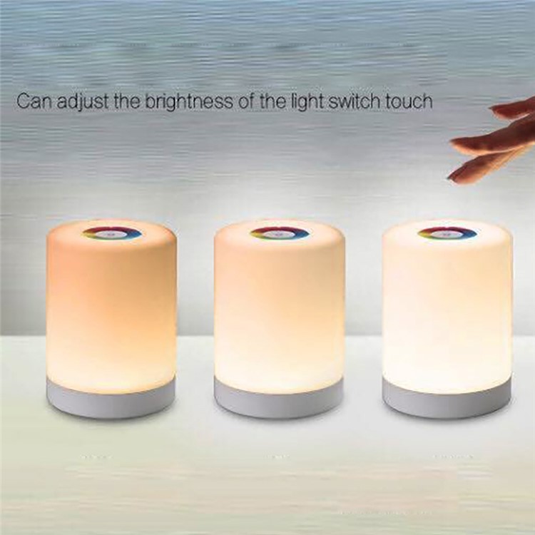 Portable Color Changing 4 Lighting Modes Touch-Sensitive Control Table Lamp Little RGB Night Light - White-14