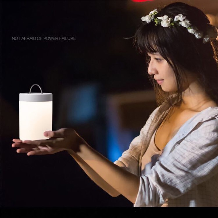 Portable Color Changing 4 Lighting Modes Touch-Sensitive Control Table Lamp Little RGB Night Light - White-2
