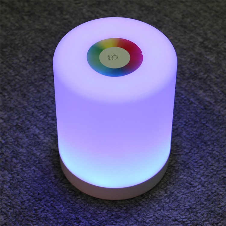 Portable Color Changing 4 Lighting Modes Touch-Sensitive Control Table Lamp Little RGB Night Light - White-9