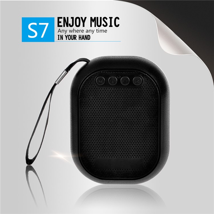 S7 Mini Pocket Size Wireless Bluetooth Speaker Support TF Card for iPhone 7, Samsung S8 etc. - Black-1