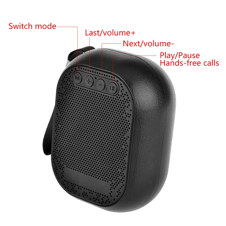 S7 Mini Pocket Size Wireless Bluetooth Speaker Support TF Card for iPhone 7, Samsung S8 etc. - Black-4