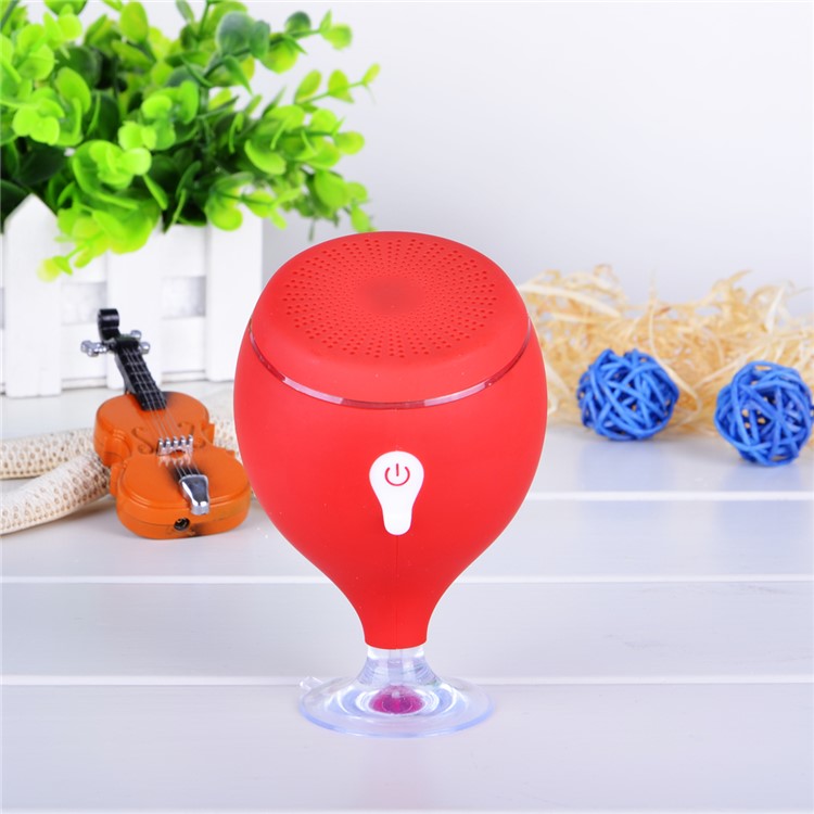 Whale Tail Shape IPX6 Waterproof Bluetooth Speaker Shower Bluetooth Speaker - Red-9