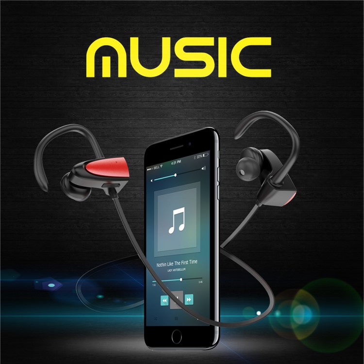 FOZENTO Wireless Bluetooth Sports Stereo Earbud Headset Earphone with Microphone - Red-1