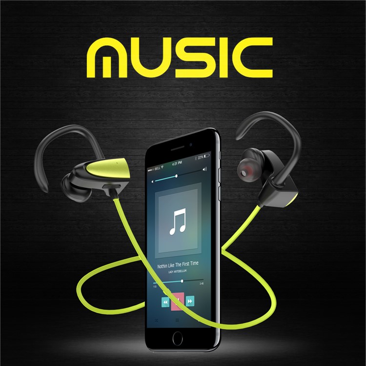 FOZENTO Sports Wireless Bluetooth Stereo Earphone Headset with Microphone - Green-1
