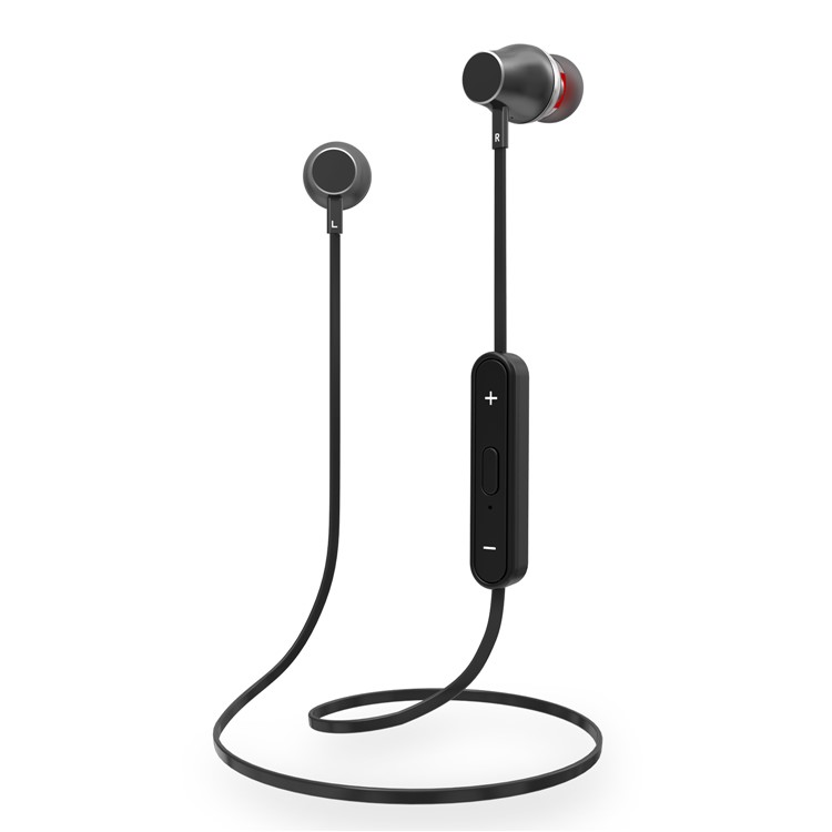FOZENTO FT5 Bluetooth Headphone Wireless Bluetooth V4.2 Magnetic Sports Earphone with Line-in Control - Black-1