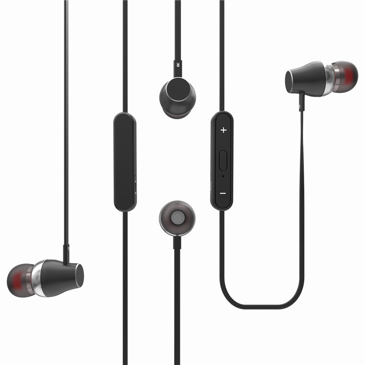 FOZENTO FT5 Bluetooth Headphone Wireless Bluetooth V4.2 Magnetic Sports Earphone with Line-in Control - Black-3