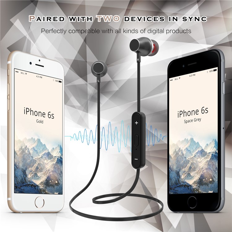 FOZENTO FT5 Bluetooth Headphone Wireless Bluetooth V4.2 Magnetic Sports Earphone with Line-in Control - Black-7