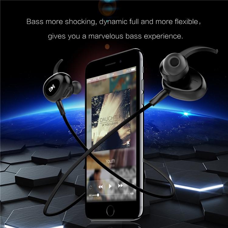 FOZENTO FT6 Noise Isolating Sports IPX5 Sweat-proof Headset with Mic for iPhone 7, Samsung S8 etc. - Black-6