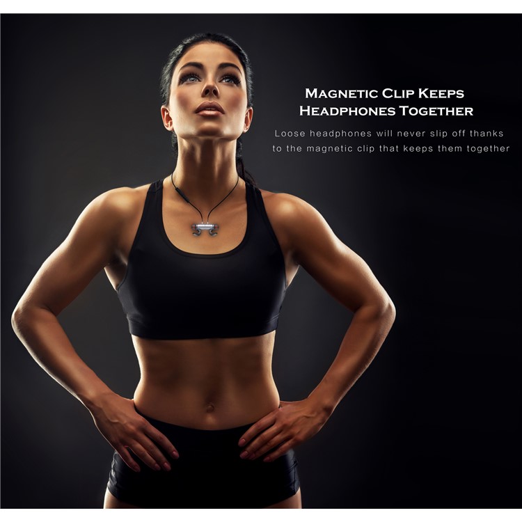 FOZENTO FT4 Magnetic DSP Sound Wireless Bluetooth V4.2 Sport Headphone with Hands-free Mic (CCC) - Silver-7
