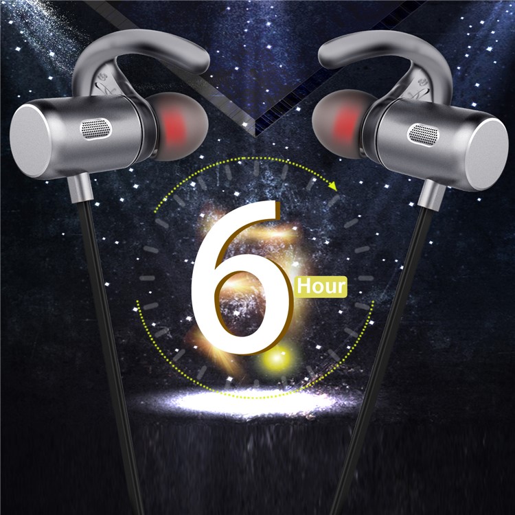 FOZENTO FT3 Magnetic DSP Sound Wireless Bluetooth V4.2 Sport Headphone with Hands-free Mic (CCC) - Grey-10
