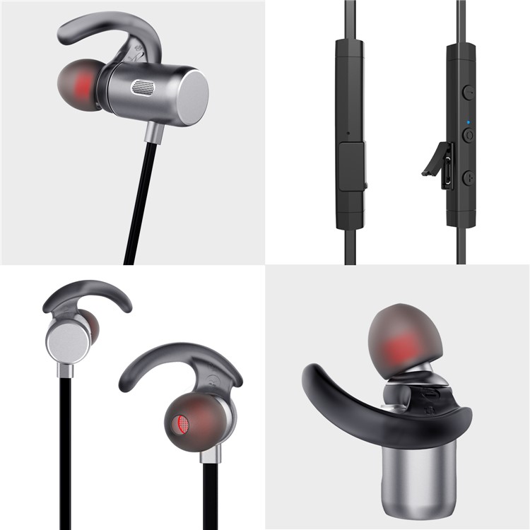 FOZENTO FT3 Magnetic DSP Sound Wireless Bluetooth V4.2 Sport Headphone with Hands-free Mic (CCC) - Grey-2