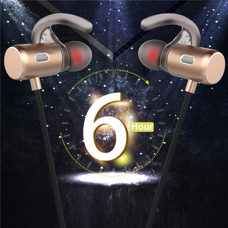 FOZENTO FT3 Earhook Magnet CSR 4.2 Bluetooth Sport Headset with Hands-free Mic (CCC) - Gold-10