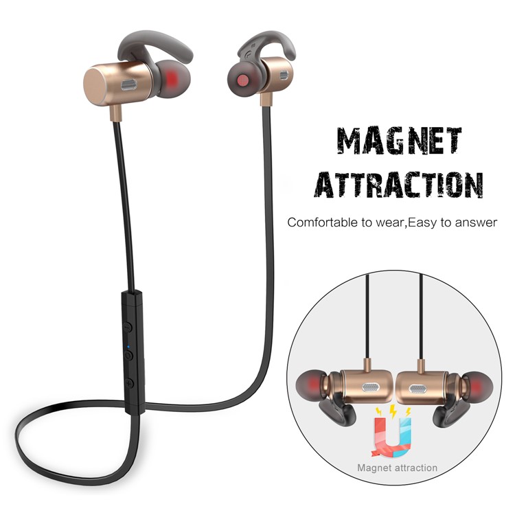 FOZENTO FT3 Earhook Magnet CSR 4.2 Bluetooth Sport Headset with Hands-free Mic (CCC) - Gold-5