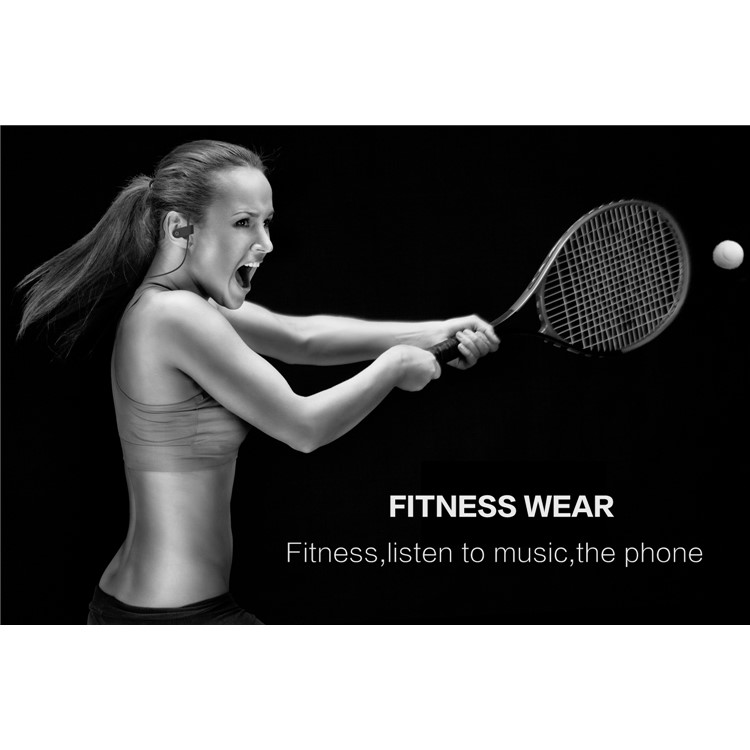 FOZENTO Sports Bluetooth Headset In-ear Stereo Headphone with Mic - Black-3