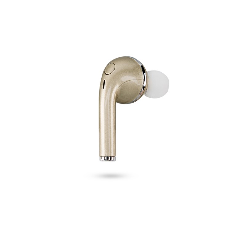 

Single Wireless Bluetooth Earphone Stereo In-ear Headphone with Mic for Samsung S8 etc. - Gold Color