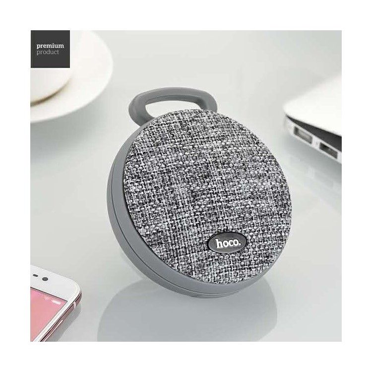 HOCO BS7 MoBu Sports Wireless Speaker Portable Cloth Texture Bluetooth Music Speaker - Grey-1