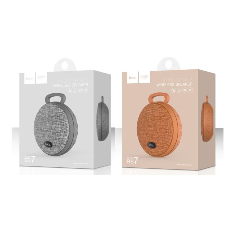 HOCO BS7 MoBu Sports Wireless Speaker Portable Cloth Texture Bluetooth Music Speaker - Grey-4
