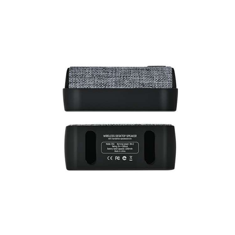 HOCO BS6 NuoBu Desktop Wireless Speaker Portable Cloth Texture Bluetooth Music Speaker - Grey-3