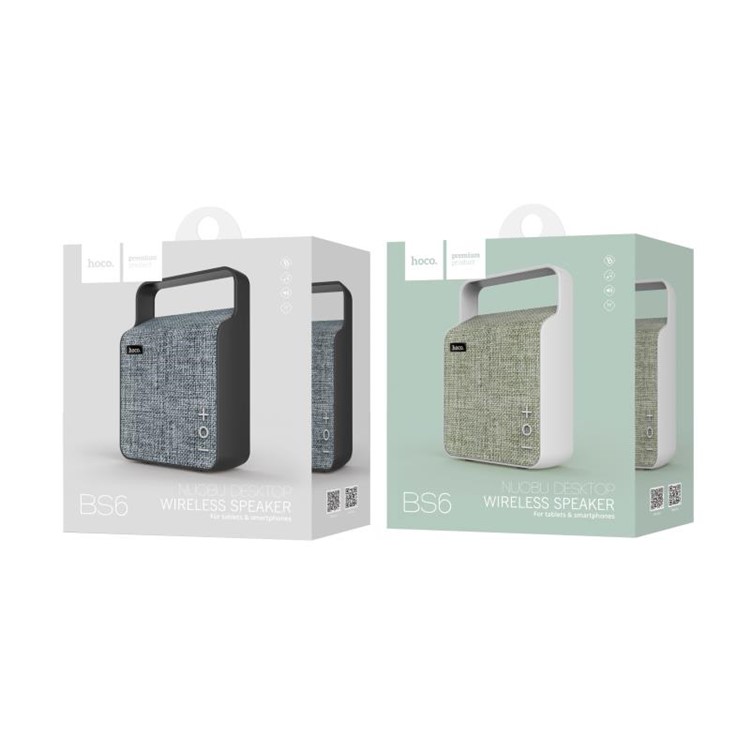 HOCO BS6 NuoBu Desktop Wireless Speaker Portable Cloth Texture Bluetooth Music Speaker - Grey-5