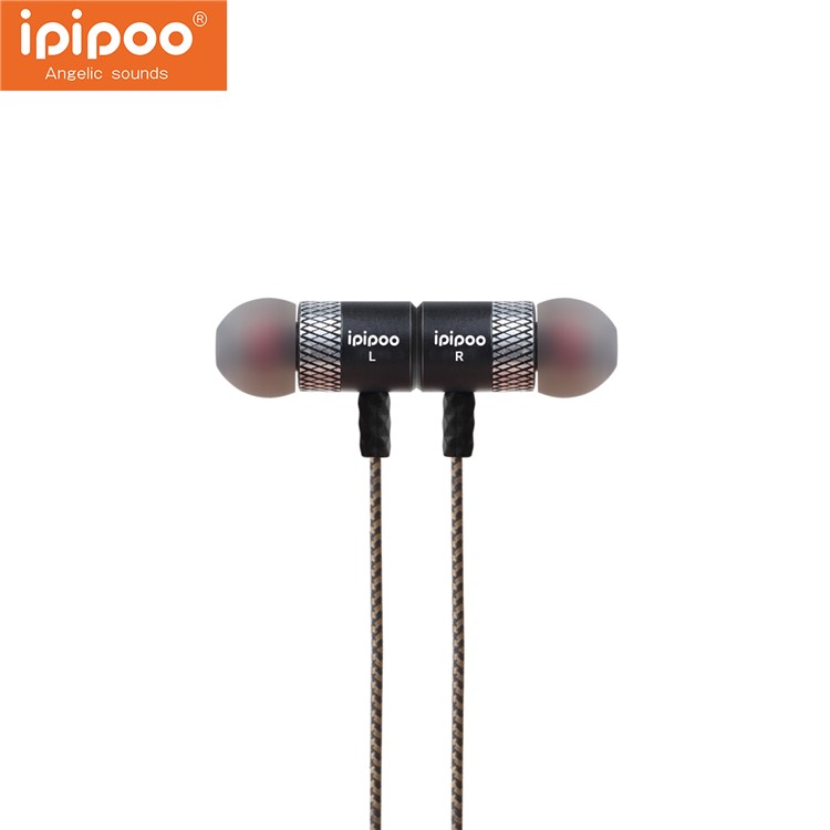IPIPOO 95BL Magnetic Adsorption Wireless Bluetooth 4.2 In-ear Earphone Bluetooth Remote Shutter - Black-2