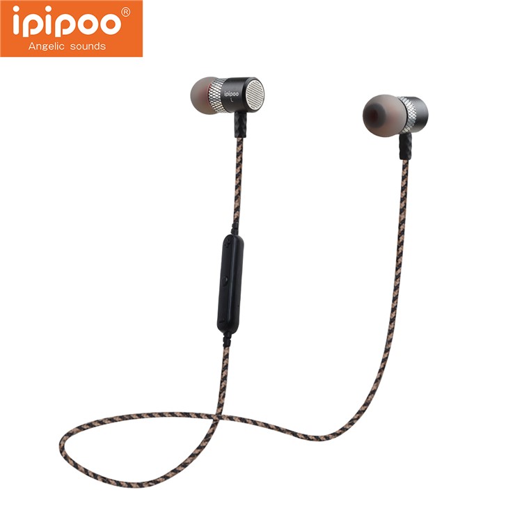 IPIPOO 95BL Magnetic Adsorption Wireless Bluetooth 4.2 In-ear Earphone Bluetooth Remote Shutter - Black-5