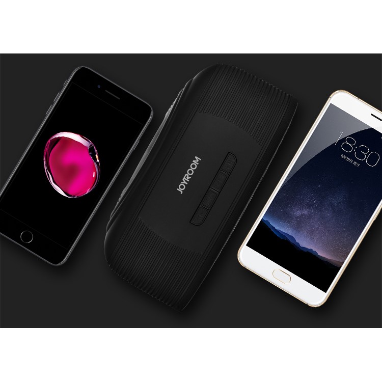 JOYROOM JR-M01 Mini Metal Dual Speaker Bluetooth Speaker with Mic/TF Card Slot / 3.5mm Jack - Black-6
