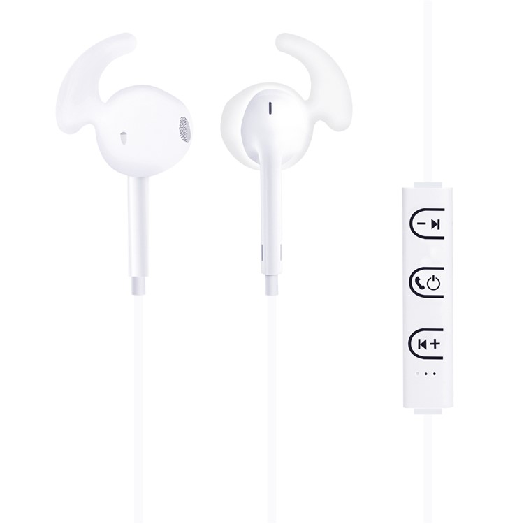 BTH-S6 Bluetooth In-Ear Sport Headset for iPhone Samsung - White-3