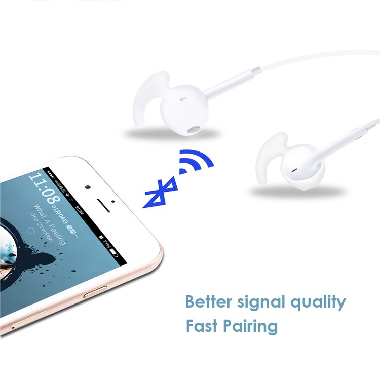 BTH-S6 Bluetooth In-Ear Sport Headset for iPhone Samsung - White-5