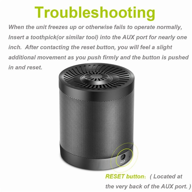 ZEALOT S5 Wireless Bluetooth Speaker Mega Bass Outdoor Music Speaker Support Aux-in / TF Card / U Disk - Black-6
