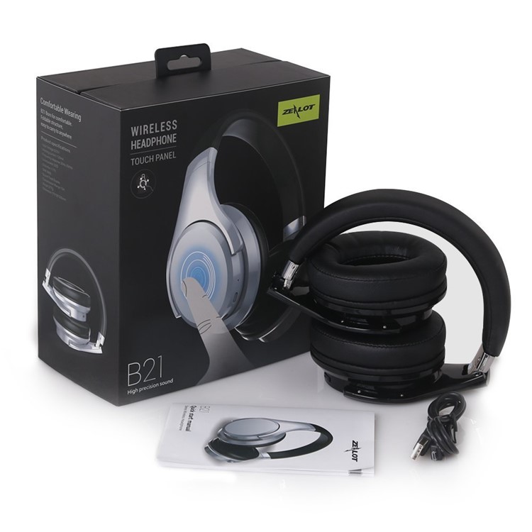 ZEALOT B21 Deep Bass Portable Touch Control Wireless Bluetooth Over-ear Headphone with Mic - Black-12