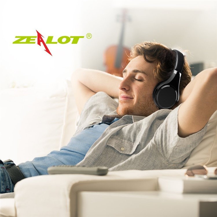ZEALOT B21 Deep Bass Portable Touch Control Wireless Bluetooth Over-ear Headphone with Mic - Black-6