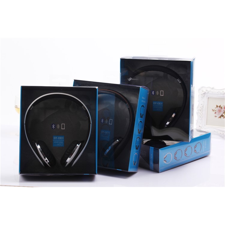 BT-001 Foldable Wireless Bluetooth Headphone Headset with Microphone - Black-10