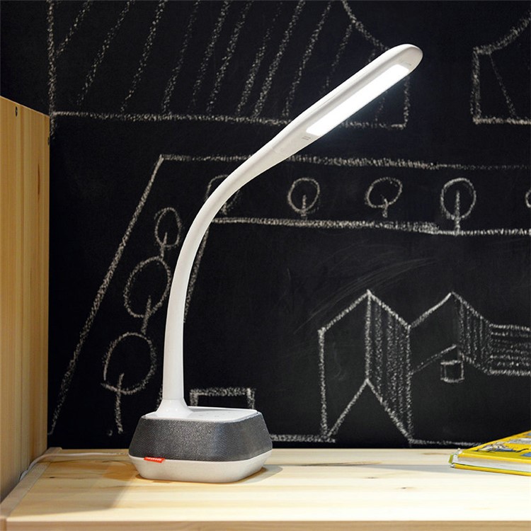 M6 5 Gears Touch Control Rotary Smart LED Desk Lamp Wireless Bluetooth Speaker - Black / EU Plug-2