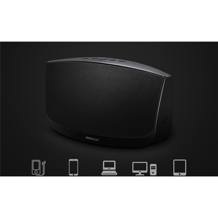 JOYROOM M100 Desktop Wireless Bluetooth Speaker NFC HiFi Music Speaker Support Aux-in / U Disk - Black / CN Plug-6