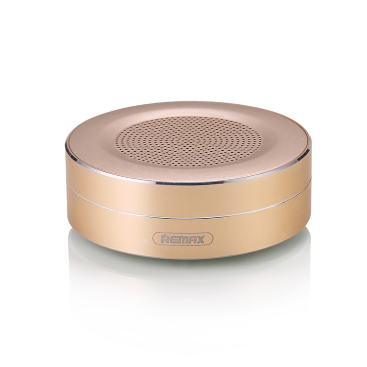 REMAX M13 Mini Wireless Bluetooth Speakers with Microphone Support TF Card/AUX-in - Gold Color-1