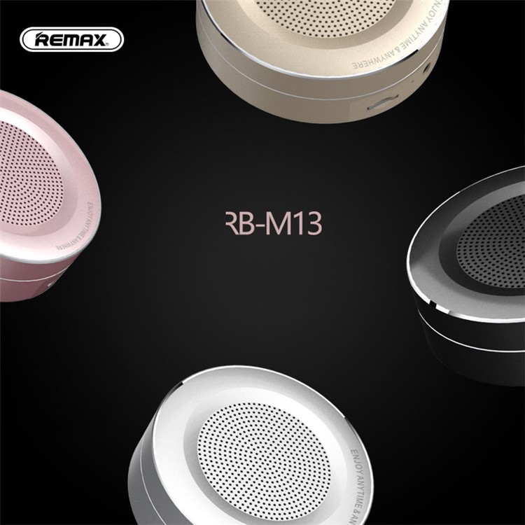 REMAX M13 Mini Wireless Bluetooth Speakers with Microphone Support TF Card/AUX-in - Gold Color-3