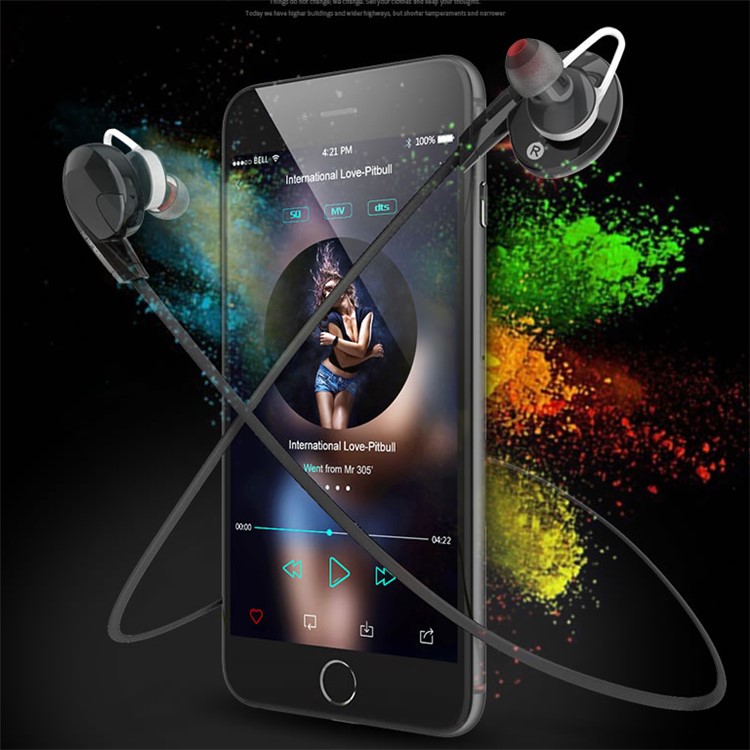 MOOLSUN MS-H7 Wireless Bluetooth 4.0 In-ear Sweat-proof Earphone for iPhone Samsung Huawei Etc - Black-1