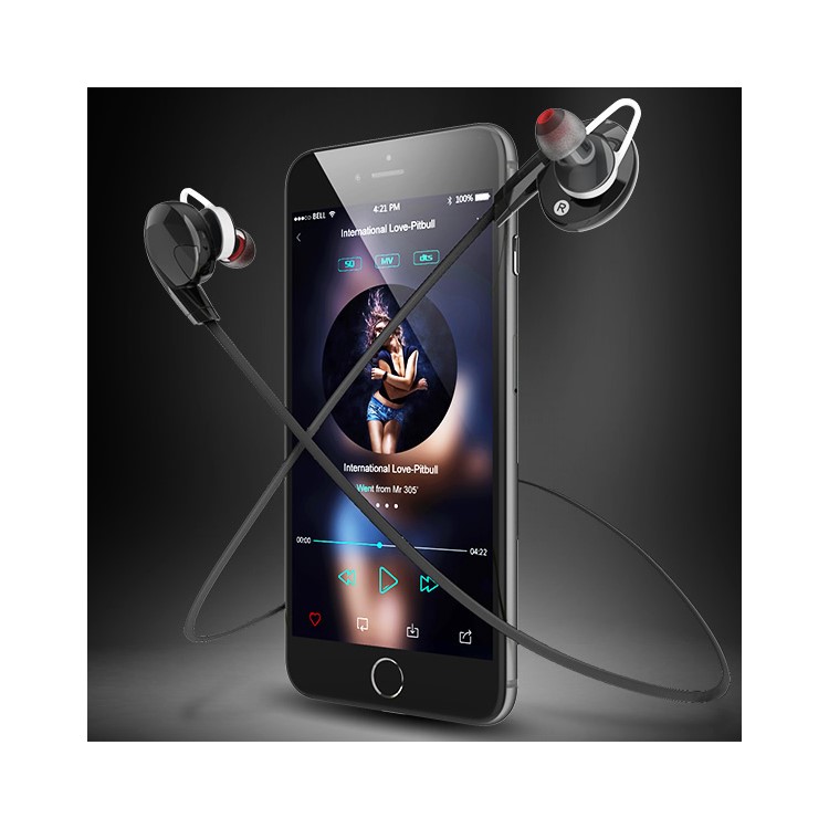 MOOLSUN MS-H7 Wireless Bluetooth 4.0 In-ear Sweat-proof Earphone for iPhone Samsung Huawei Etc - Black-2