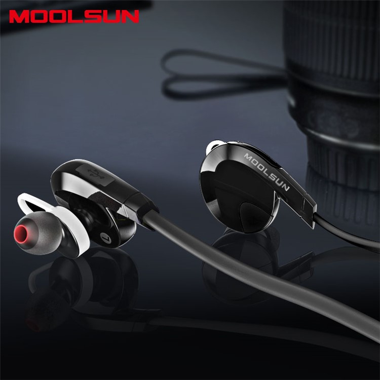 MOOLSUN MS-H7 Wireless Bluetooth 4.0 In-ear Sweat-proof Earphone for iPhone Samsung Huawei Etc - Black-3