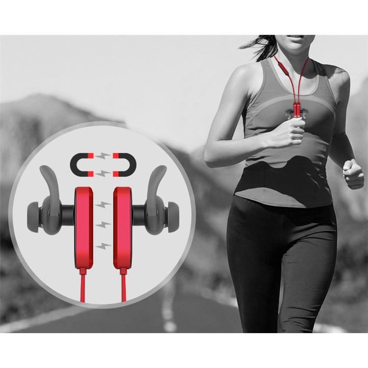 MOOLSUN S01 CVC6.0 Noise-reduction Sports Bluetooth Earphones with Remote Control and Mic for iPhone 7 Plus - Red-11