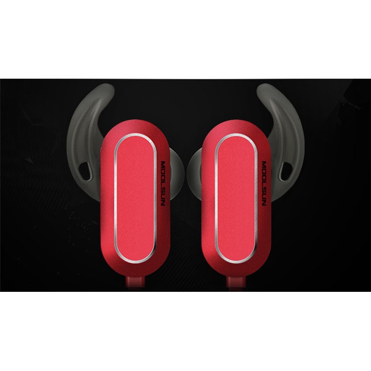 MOOLSUN S01 CVC6.0 Noise-reduction Sports Bluetooth Earphones with Remote Control and Mic for iPhone 7 Plus - Red-15