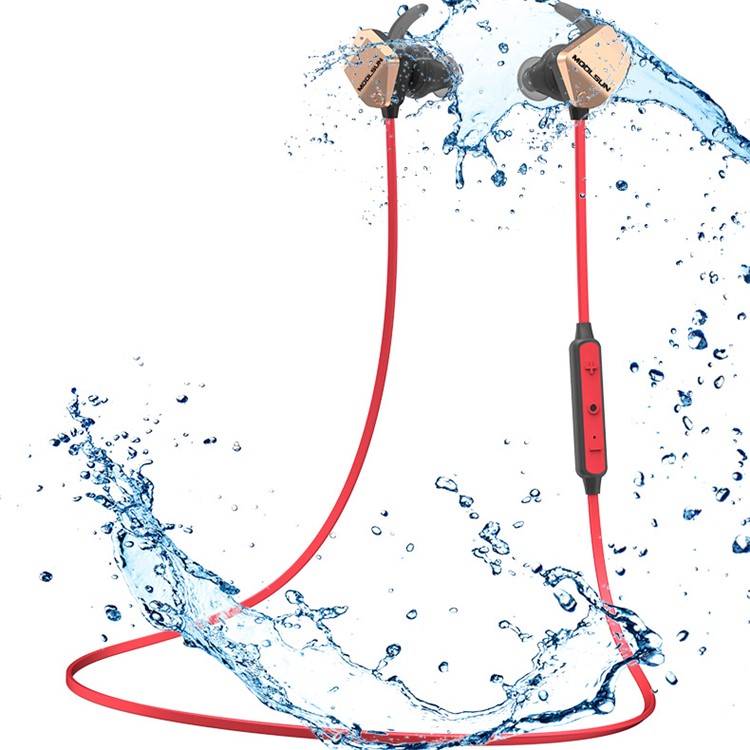 MOOLSUN S02 Magnetic Sports Wireless Bluetooth 4.1 In-ear Bluetooth Earphone - Gold-1