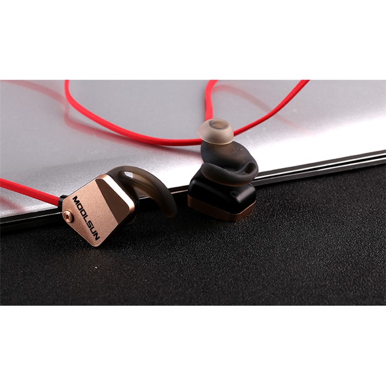 MOOLSUN S02 Magnetic Sports Wireless Bluetooth 4.1 In-ear Bluetooth Earphone - Gold-13