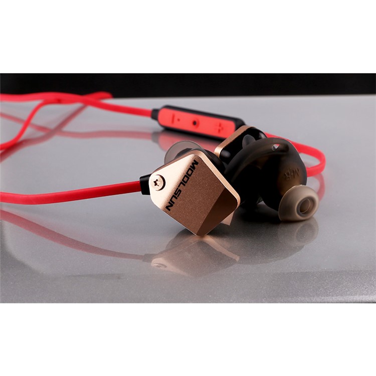 MOOLSUN S02 Magnetic Sports Wireless Bluetooth 4.1 In-ear Bluetooth Earphone - Gold-15